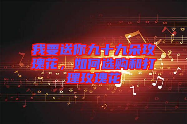 我要送你九十九朵玫瑰花，如何選購和打理玫瑰花