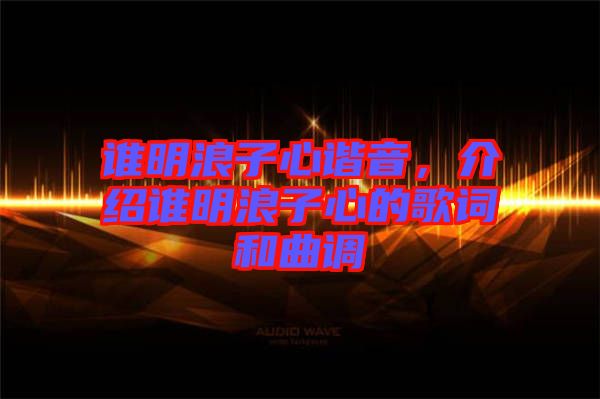 誰(shuí)明浪子心諧音，介紹誰(shuí)明浪子心的歌詞和曲調(diào)