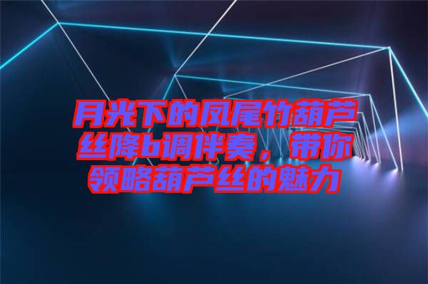 月光下的鳳尾竹葫蘆絲降b調伴奏，帶你領略葫蘆絲的魅力