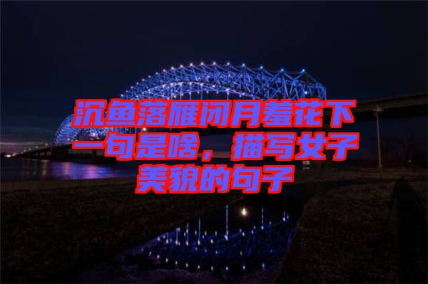 沉魚落雁閉月羞花下一句是啥，描寫女子美貌的句子