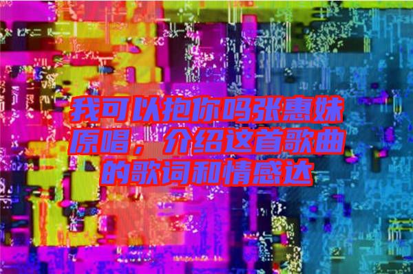 我可以抱你嗎張惠妹原唱，介紹這首歌曲的歌詞和情感達