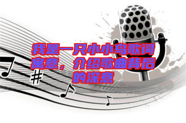 我是一只小小鳥歌詞寓意，介紹歌曲背后的深意