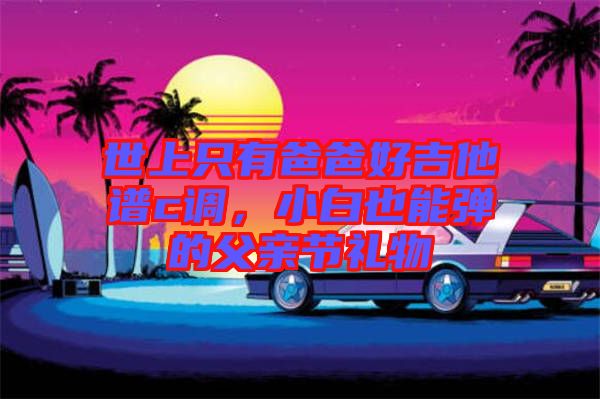 世上只有爸爸好吉他譜c調，小白也能彈的父親節(jié)禮物