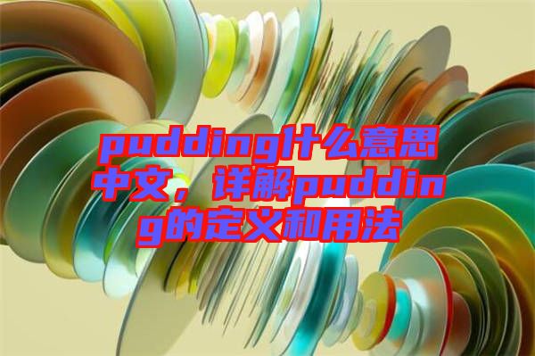 pudding什么意思中文，詳解pudding的定義和用法