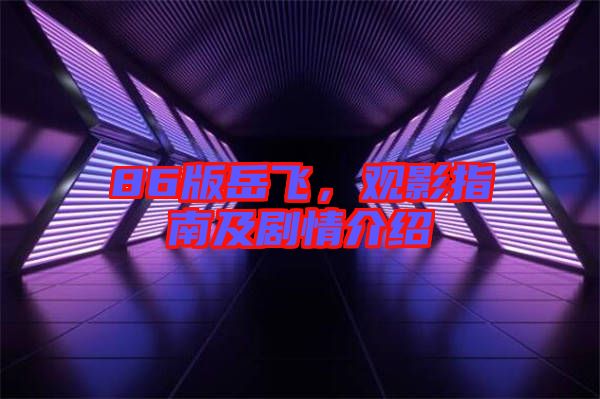 86版岳飛，觀影指南及劇情介紹