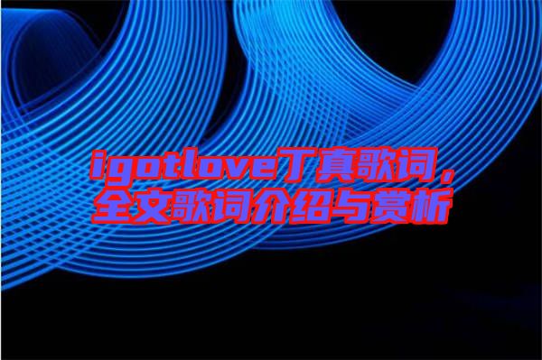 igotlove丁真歌詞，全文歌詞介紹與賞析