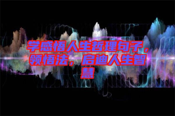 學感悟人生哲理句子，領悟法，啟迪人生智慧