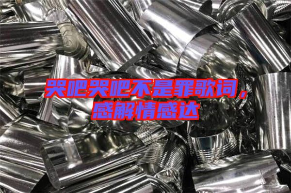 哭吧哭吧不是罪歌詞，感解情感達