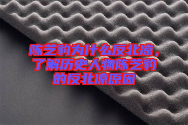 陳芝豹為什么反北涼，了解歷史人物陳芝豹的反北涼原因