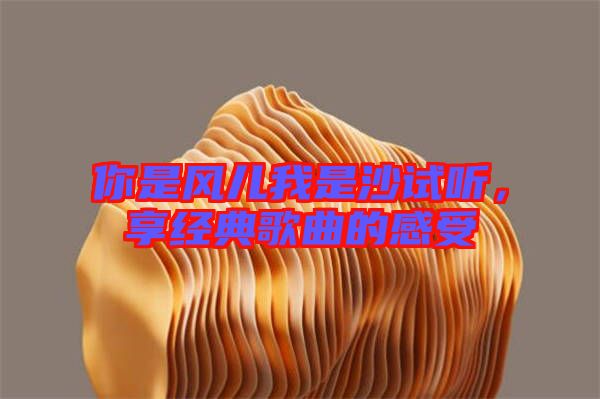 你是風兒我是沙試聽，享經典歌曲的感受