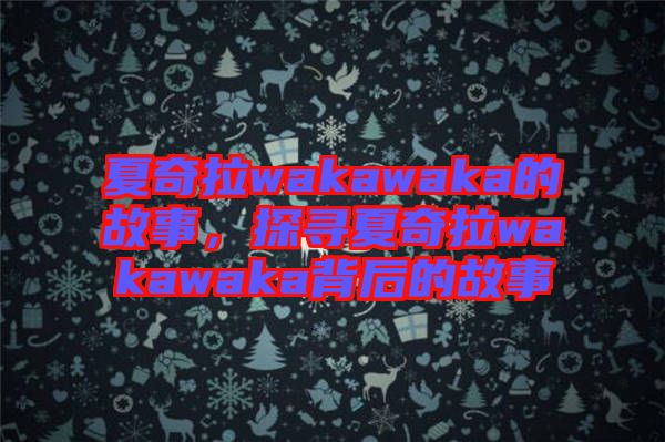 夏奇拉wakawaka的故事，探尋夏奇拉wakawaka背后的故事