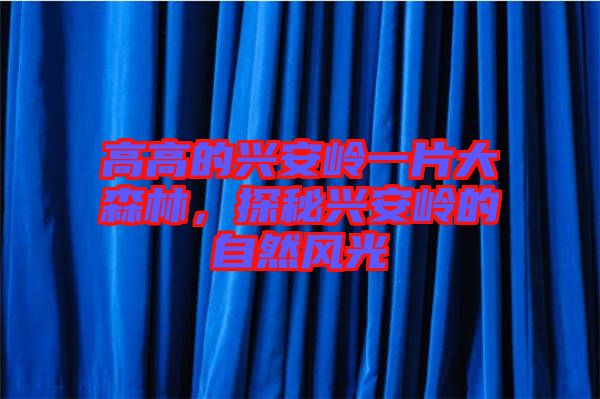 高高的興安嶺一片大森林，探秘興安嶺的自然風光