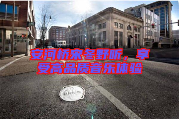 安河橋宋冬野聽，享受高品質音樂體驗