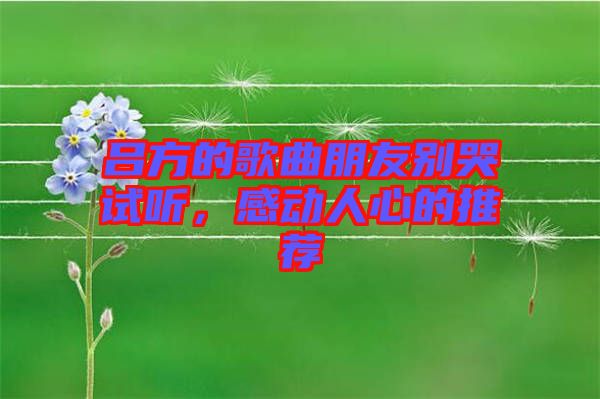 呂方的歌曲朋友別哭試聽，感動人心的推薦