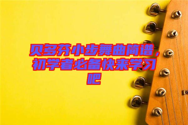 貝多芬小步舞曲簡譜，初學者必備快來學習吧