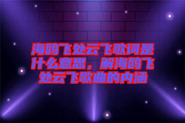 海鷗飛處云飛歌詞是什么意思，解海鷗飛處云飛歌曲的內涵