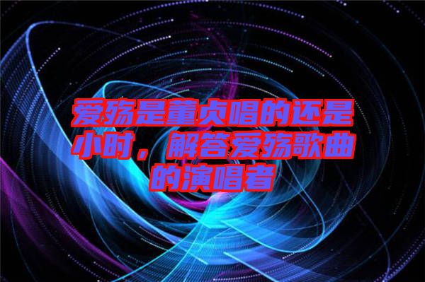 愛殤是董貞唱的還是小時，解答愛殤歌曲的演唱者