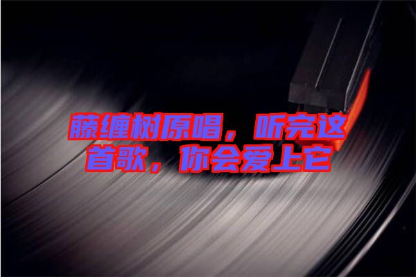 藤纏樹原唱，聽(tīng)完這首歌，你會(huì)愛(ài)上它