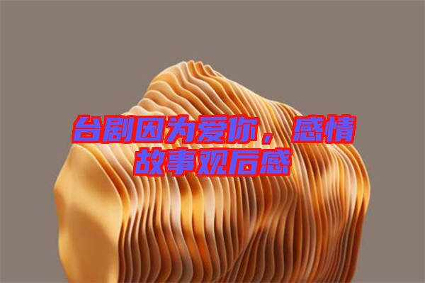 臺劇因為愛你，感情故事觀后感