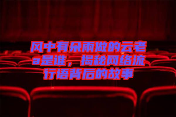 風中有朵雨做的云老a是誰，揭秘網絡流行語背后的故事