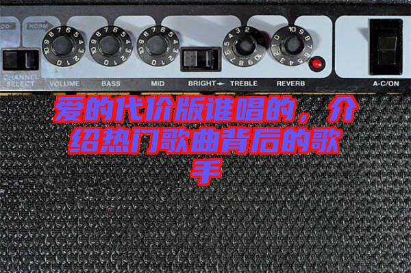 愛的代價(jià)版誰(shuí)唱的，介紹熱門歌曲背后的歌手