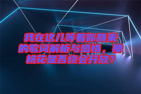 我在這兒等著你回來的歌詞解析與感悟，那桃花是否終會開放？