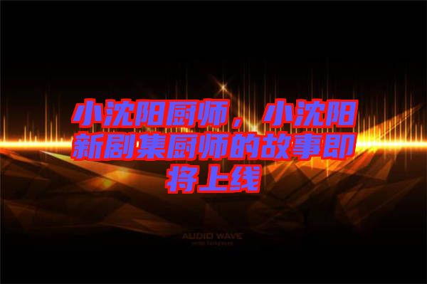 小沈陽廚師，小沈陽新劇集廚師的故事即將上線