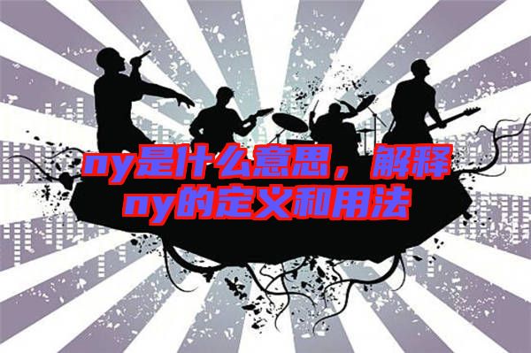 ny是什么意思，解釋ny的定義和用法