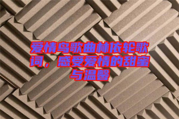 愛情鳥歌曲林依輪歌詞，感受愛情的甜蜜與溫馨