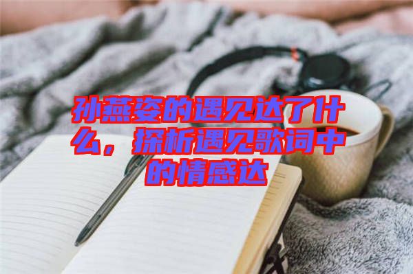 孫燕姿的遇見達了什么，探析遇見歌詞中的情感達