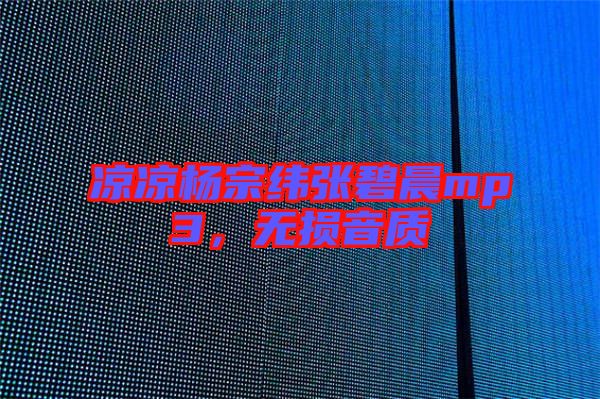 涼涼楊宗緯張碧晨mp3，無損音質