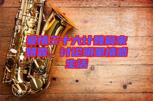 愛(ài)情三十六計(jì)魏晨宋妍霏，討論明星情感生活