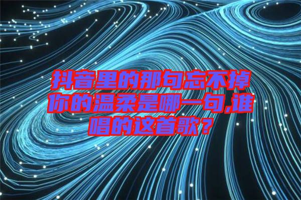 抖音里的那句忘不掉你的溫柔是哪一句,誰唱的這首歌？