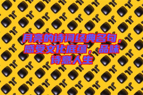 月亮的詩(shī)詞經(jīng)典名句，感受文化底蘊(yùn)，品味詩(shī)意人生