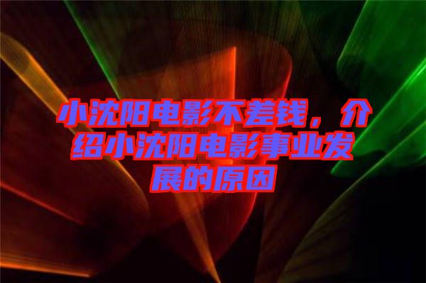 小沈陽電影不差錢，介紹小沈陽電影事業發展的原因