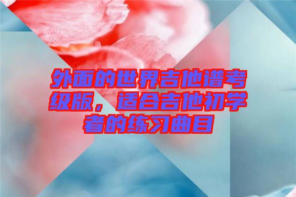 外面的世界吉他譜考級版，適合吉他初學者的練習曲目
