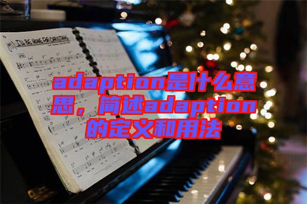 adaption是什么意思，簡述adaption的定義和用法