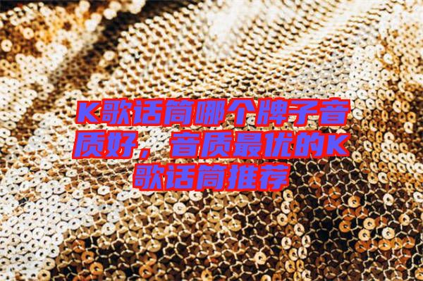 K歌話筒哪個牌子音質好，音質最優的K歌話筒推薦