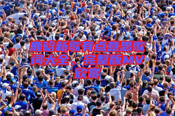 鹿晗新歌有點意思歌詞大全，完整版MV欣賞