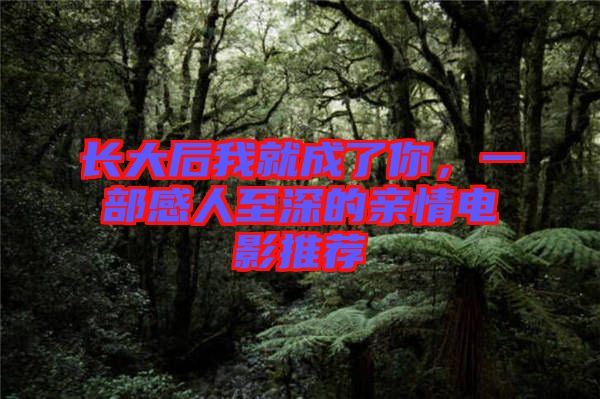 長(zhǎng)大后我就成了你，一部感人至深的親情電影推薦